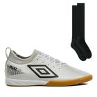 Chuteira Futsal Umbro Adamant Club + Meião Color Sports de Futebol