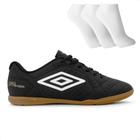 Chuteira Futsal Umbro Neo Striker Masculina Futebol de Salão + 3 Pares de Meias