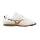 Chuteira Mizuno Morelia Club Futsal Branco/Dourado