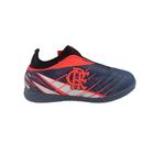 Chuteira OXN Flamengo Avanti 3 Elastic Neo Futsal Pro PVC - infantil - Marinho/Branco/Coral