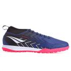 Chuteira Penalty Society Storm Y-3 Azul Branco e Rosa - Masculina