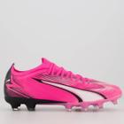 Chuteira Puma Ultra Match FG/AG Campo Rosa