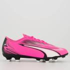 Chuteira Puma Ultra Play FG/AG Campo Rosa