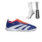 Chuteira Society Adidas Predator League 24 Low + Meia Antiderrapante Branca