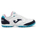 Chuteira Society Joma Top Flex Branco/Azul Marinho/Rosa