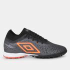 Chuteira Society Umbro Adamant Premier Unissex - Preto+Laranja