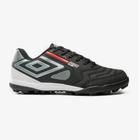 Chuteira Society Umbro Pro 5 Bump Club - Preto/Prata/Coral