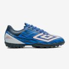 Chuteira Society Umbro Ultimate Cor: Azul E Branco - Tamanho: 40