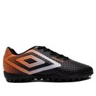 Chuteira Society Umbro Warskin Preto/Laranja