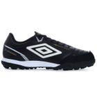 Chuteira Society Umbro X-Comfort Preto Branco e Dourado - Masculino