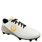 Chuteira Sport West Campo Masculina Branco Dourado