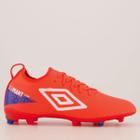 Chuteira Umbro Adamant Club Campo Coral e Branca