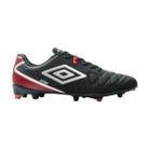 Chuteira Umbro Attak Eternal Campo Masculina Preto Prata Vermelho