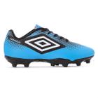 Chuteira Umbro Campo Cannon Jr Azul Preto e Branco - Infantil