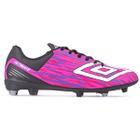 Chuteira Umbro Campo Ultimate Rosa Branco e  Roxo - Masculino