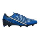 Chuteira Umbro Chrome Campo Masculina Royal Marinho Prata