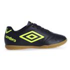 Chuteira Umbro Futsal Class 2.2 JR Preto e Verde limão - Infantil