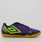 Chuteira Umbro Orbit Futsal Juvenil Roxa e Verde