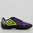 Chuteira Umbro Orbit Society Juvenil Roxa e Verde