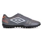 Chuteira Umbro Society Class Grafite Laranja e Prata - Masculino