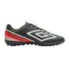 Chuteira Umbro Society Force Preto e Coral - Masculino