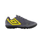 Chuteira Umbro Society Orbit JR Grafite e Amarelo - Infantil