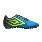 Chuteira Umbro Warskin Society Masculina Azul Limao Preto