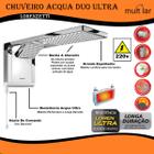 Chuveiro 7800w 220v Acqua Duo Lorenzetti Branco e Cromado Mod. 7510101