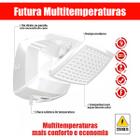 Chuveiro a Gas Eletrico Lorenzetti Futura Multitemperaturas 220v 7500w