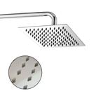 Chuveiro Ducha Inox 20x20 Cromado Slim Suporte Redondo Banheiro Area Externa Banho Piscina - AB.MIDIA