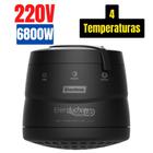 Chuveiro enerducha up4 6800w 220v 4 temperaturas preta enerbras acompanha desviador compativel com idr e aquecimento solar