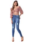 Cigarrete Feminina Destroyed Sawary Jeans
