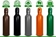 Cilindro para gás de solda todos tipos mistura 7 litros 1m³
