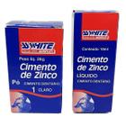 Cimento de Zinco SSWHITE Kit pó 28g + líquido 10ml Restauração Pivô Coroa