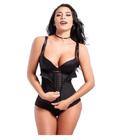 Cinta Regata Modeladora Feminina Colete Ziper Barbatas Com Alça Corselet Top