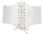 Cinto Estilo Corset Corselet Elástico Corpete Espartilho - BRANCO