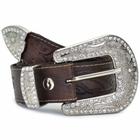 Cinto Feminino Country Muladeiro Strass Sertanejo Rodeio Pr Couro Marrom