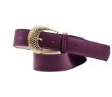Cinto feminino couro fivela dourada RW392