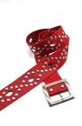 Cinto feminino punk rock rebite vermelho ED0106