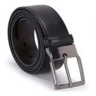 Cinto Preto Masculino Social Com Fivela De Metal