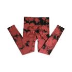 Cintura Alta Sem Costura Tie Dye Push Up Yoga Leggings Para Mulheres Controle De Barriga Treino