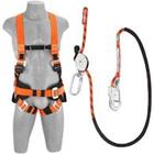 Cinturão de segurança tipo paraquedista com talabarte de posicionamento em corda
