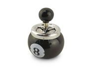 Cinzeiro Bola 8 Compartimento Fechado Porcelana E Metal