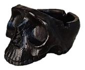 Cinzeiro de Resina Pequeno modelo Cranio - Caveira Black - Decore Casa