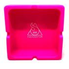 Cinzeiro De Silicone Squadafum Redondo Resistente Rosa