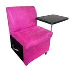 Ciranda Cadeira P/Manicure - Pink Suede