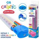 cis criatic estojo+ lápis de cor + apontador