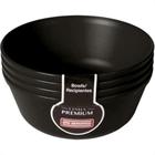 Cj.04 Bowl Pequeno Preto 450Ml