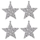 Cj 04pcs enfeite natalino estrela spark furtacor 10cm