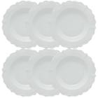 Cj 06 Pratos Fundos em Porcelana Branco Fancy 21cm - Wolff